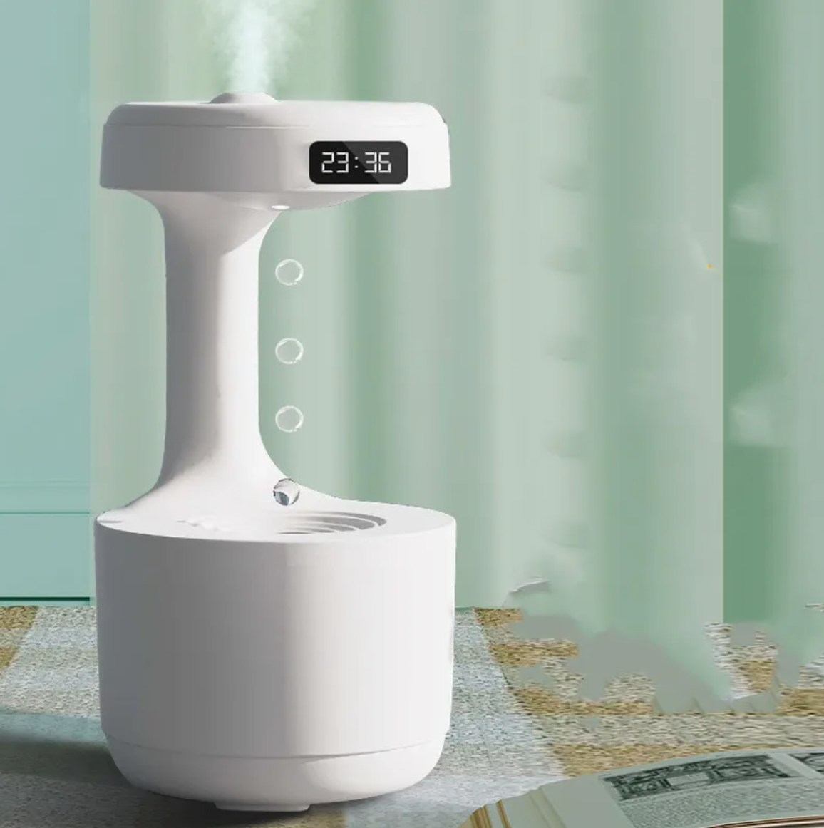 Bedroom Anti-Gravity Humidifier With Clock