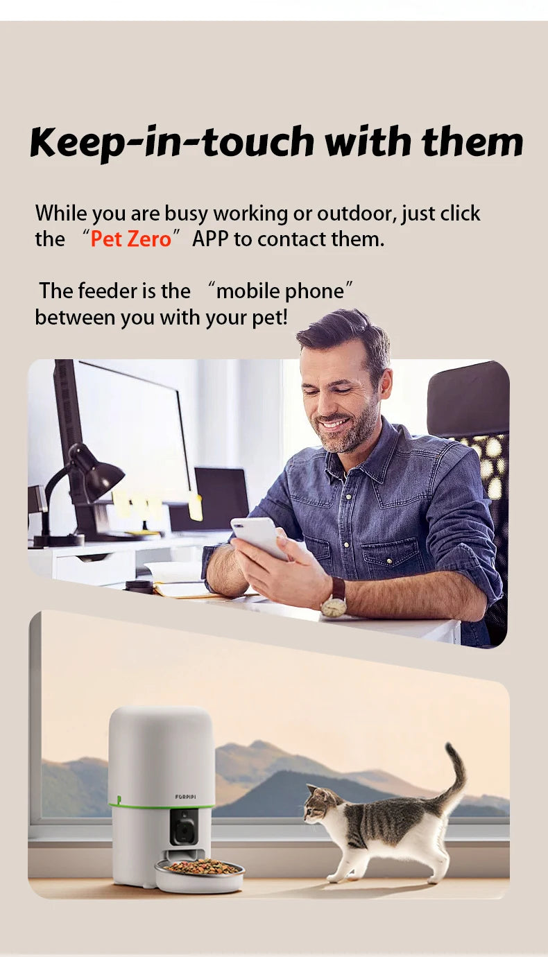 Smart Cat Feeder with HD Camera