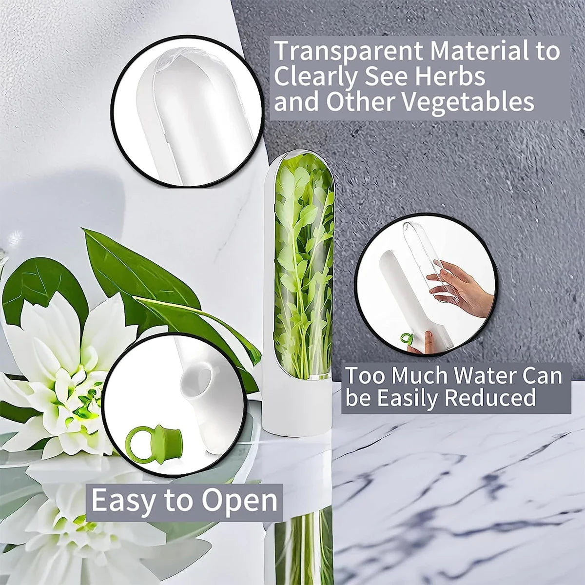 Fresh Herb Keeper – Refrigerator Storage Bottle (1/2/3 PCS)