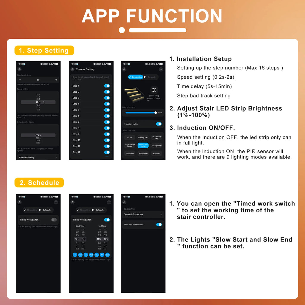 Intelligent Motion Sensor Stair Light Kit
