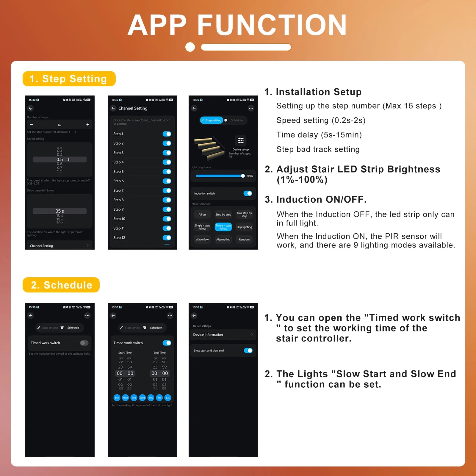 Intelligent Motion Sensor Stair Light Kit