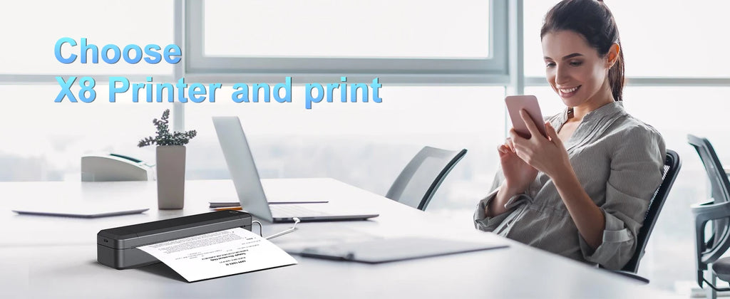 Portable Mini Thermal Printer – Bluetooth, Inkless, A4 Printing