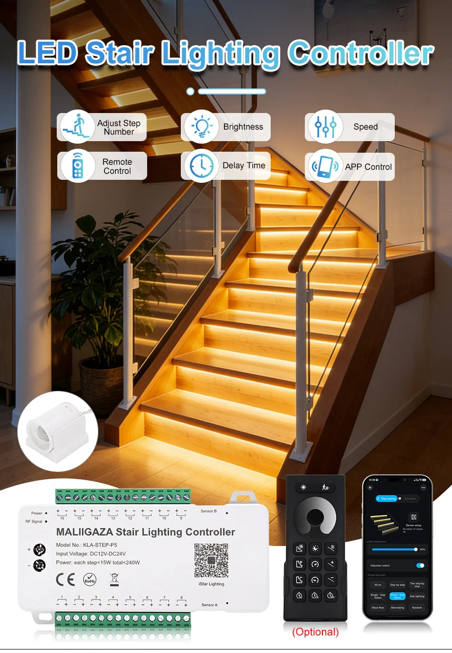 Intelligent Motion Sensor Stair Light Kit