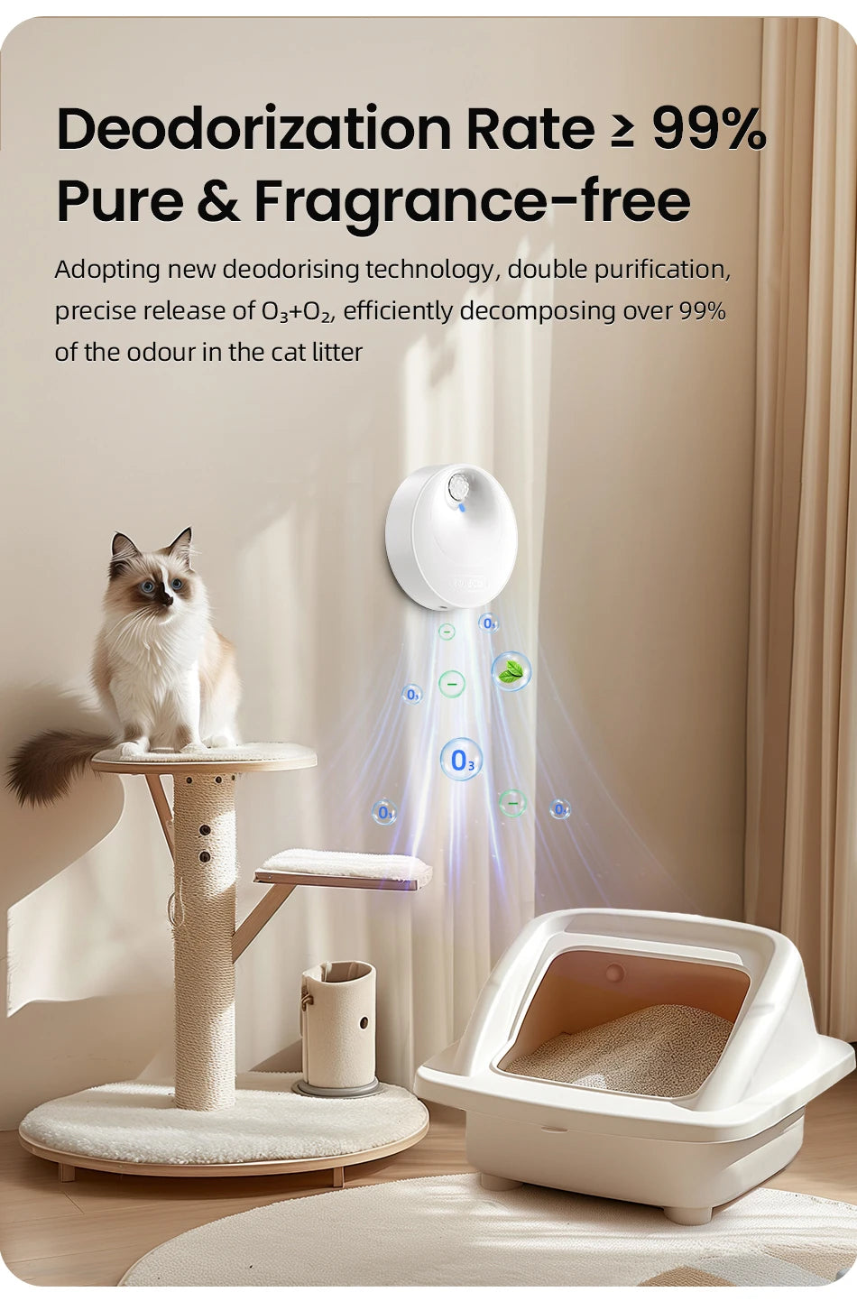 Smart Cat Litter Deodoriser Automatic