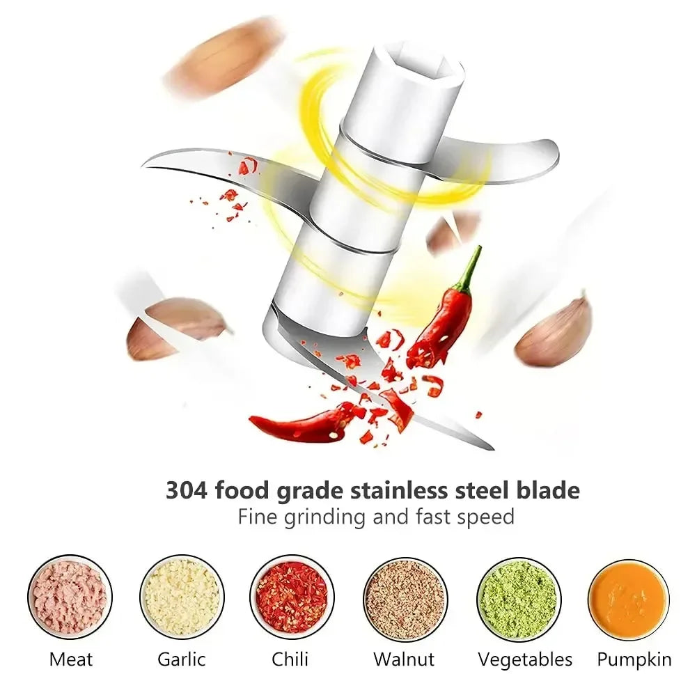 Mini Rechargeable Garlic Chopper (250ml, Model 2027)