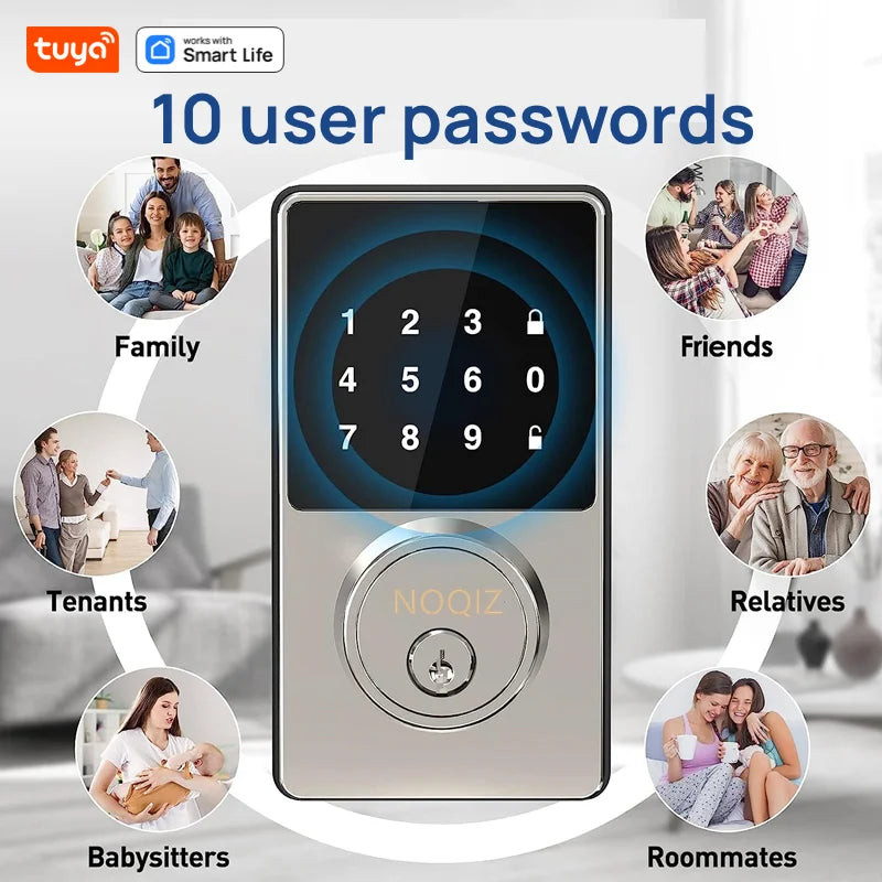Smart Home WiFi Lock Keyless Entry Door With Touchscreen