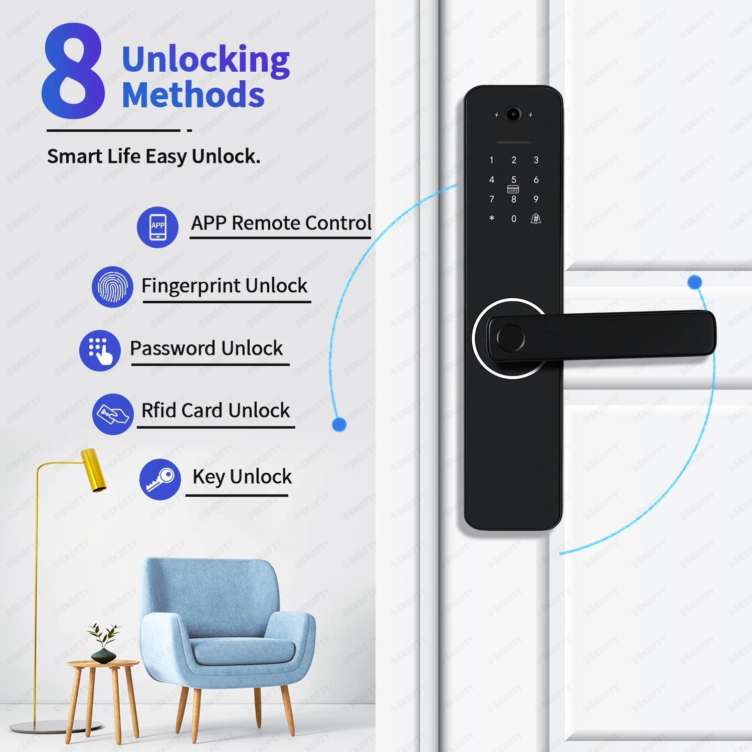 Wifi Smart Door Lock Digital Electronic Lock Remote