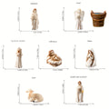8pcs Collectible Miniature Nativity Scene Set