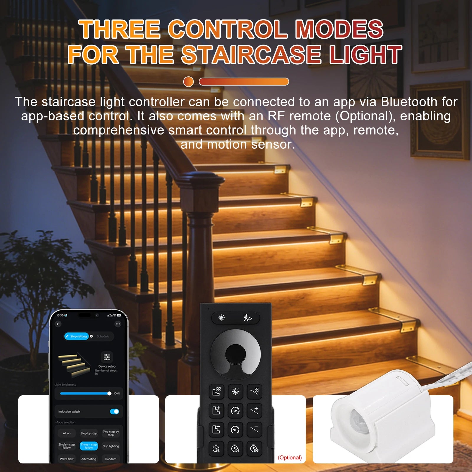 Intelligent Motion Sensor Stair Light Kit