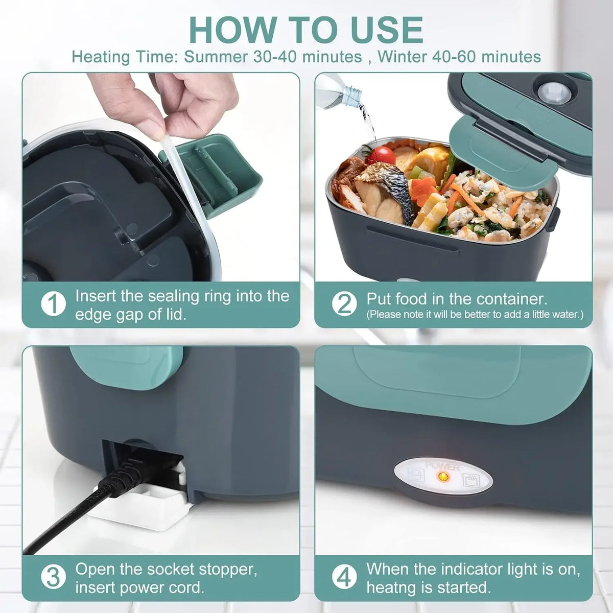 1.5L Microwave Oven Lunch Box
