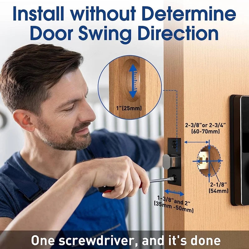 Smart Home WiFi Lock Keyless Entry Door With Touchscreen