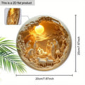 Handmade Nativity Scene sculptures (Christmas Door Decorator)