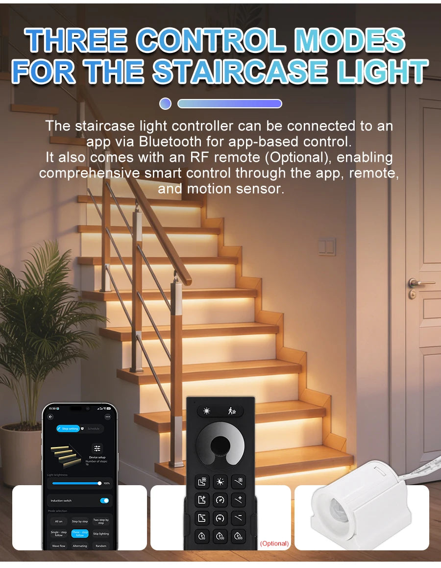 Intelligent Motion Sensor Stair Light Kit
