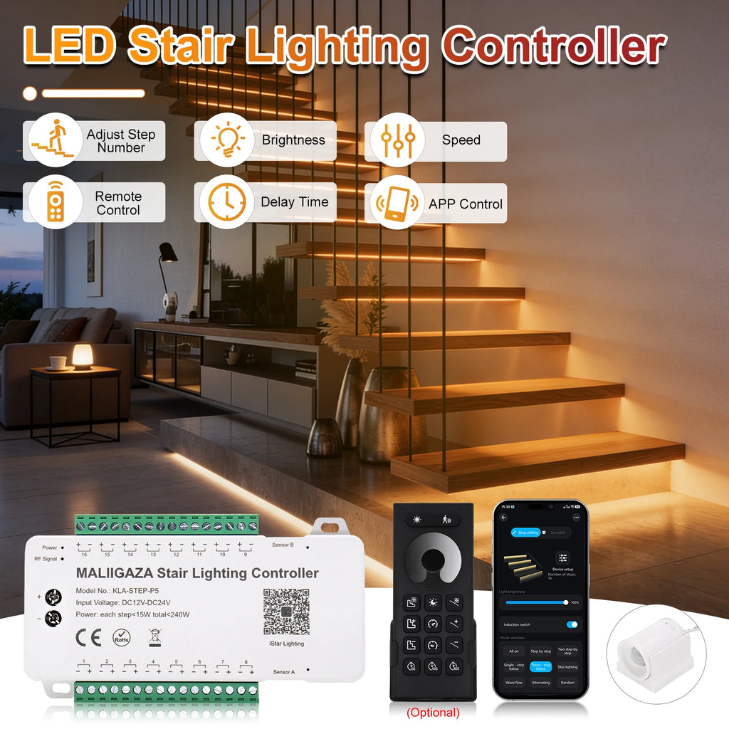 Intelligent Motion Sensor Stair Light Kit
