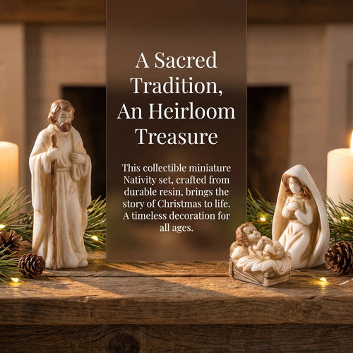 8pcs Collectible Miniature Nativity Scene Set