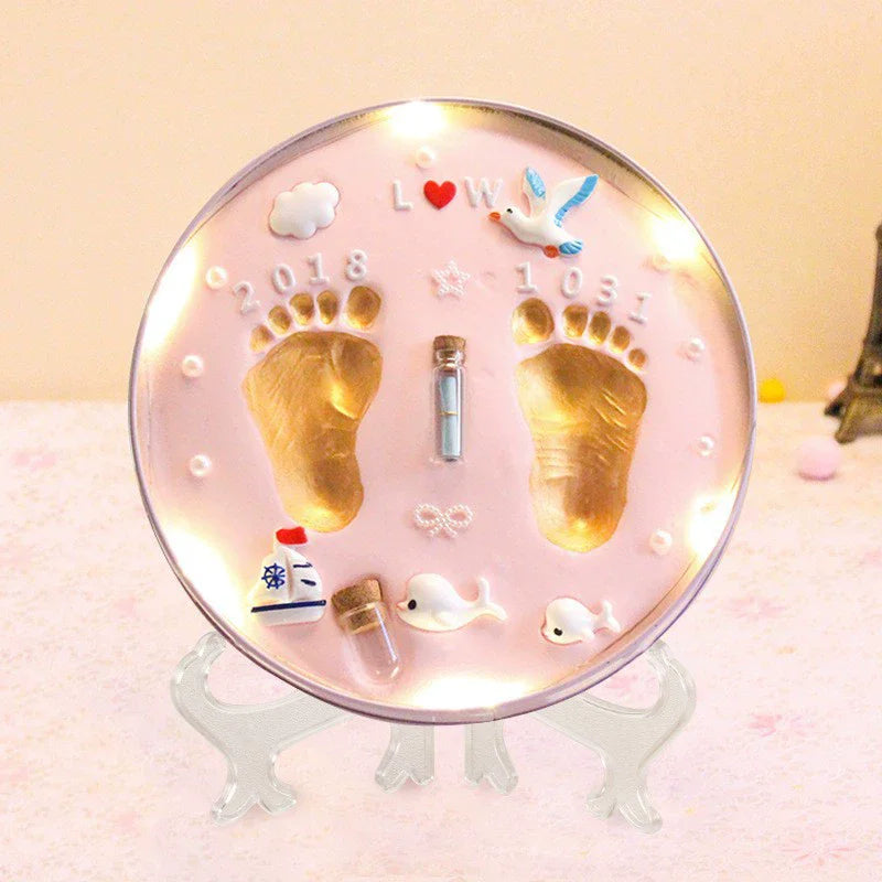 Newborn baby hand and foot prints mud lanugo souvenirs diy baby hand and foot prints hundred days full moon week old gift