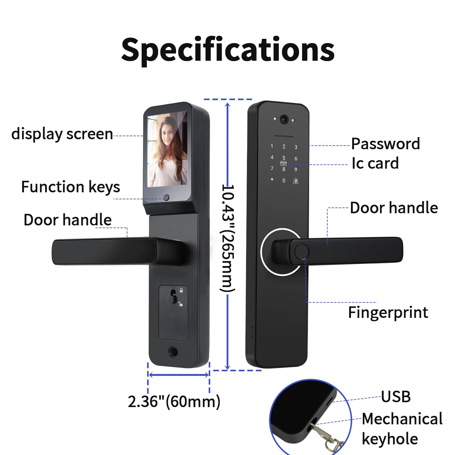Wifi Smart Door Lock Digital Electronic Lock Remote