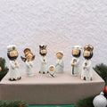 7 Pcs Small Nativity Set Resin