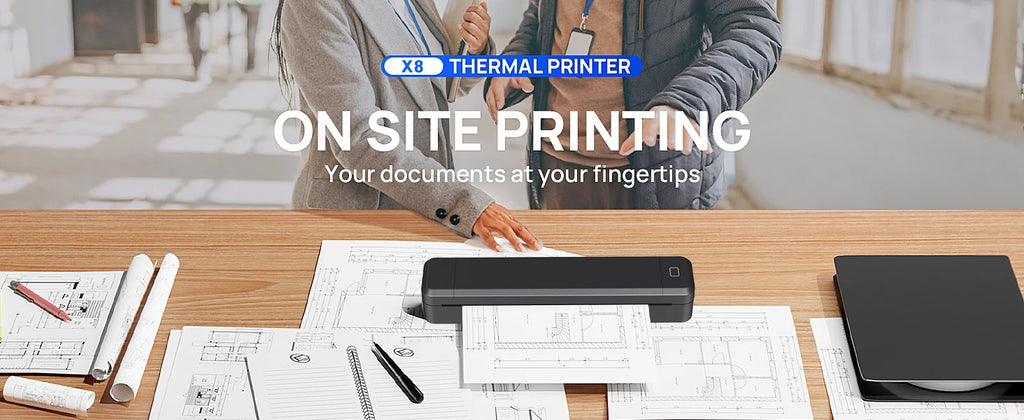 Portable Mini Thermal Printer – Bluetooth, Inkless, A4 Printing