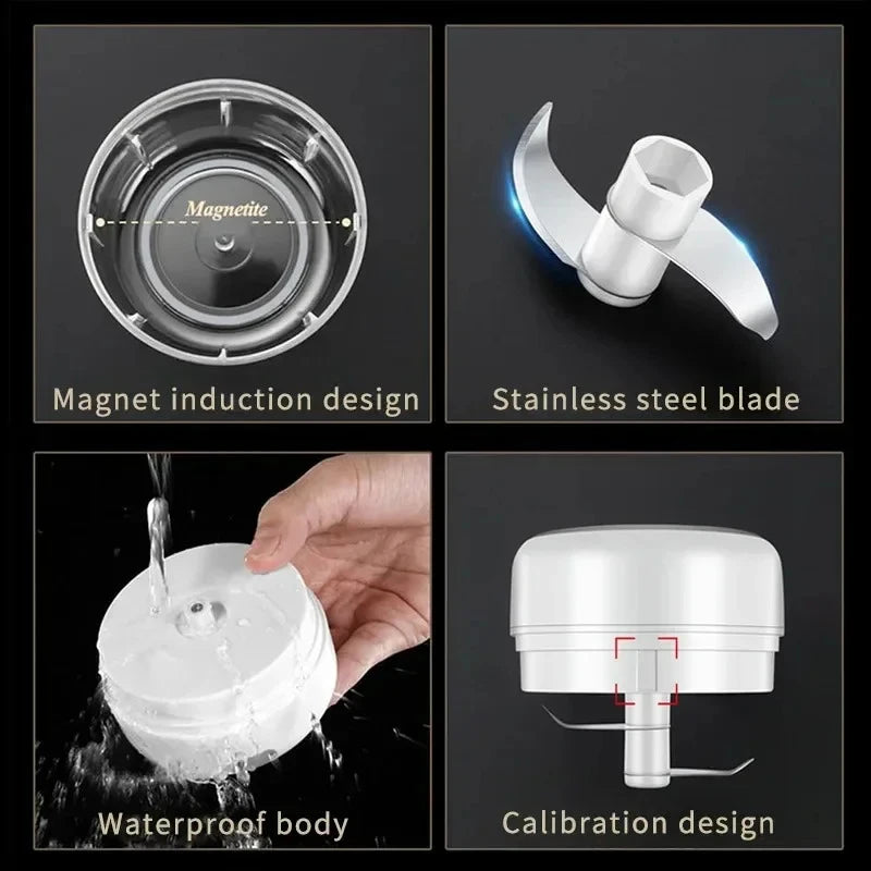 Mini Rechargeable Garlic Chopper (250ml, Model 2027)