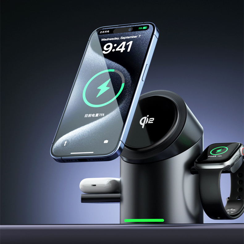 3-in-1 Magnetic Wireless Fast Charging Stand