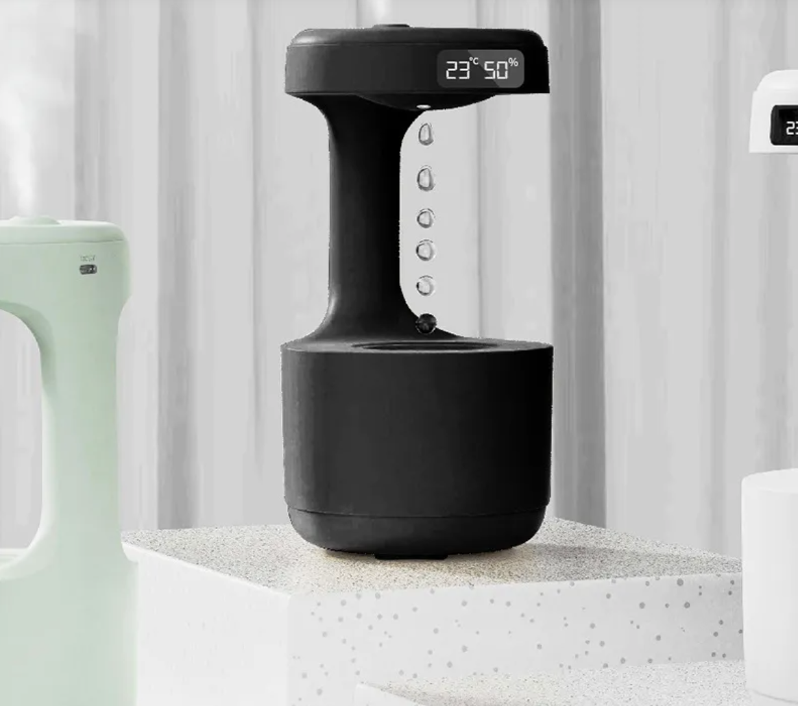 Bedroom Anti-Gravity Humidifier With Clock